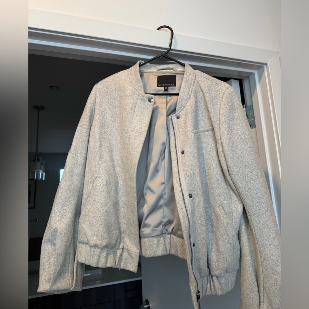 Banana Republic Grey Bomber Jacket